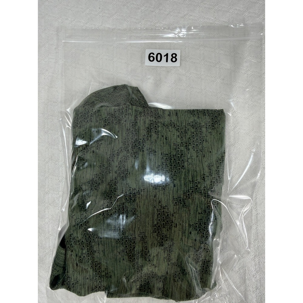 Lululemon M/L Swiftly Tech Long Sleeve Crew Rainforest Green Dot Scape Mesh Top - Picture 8 of 8